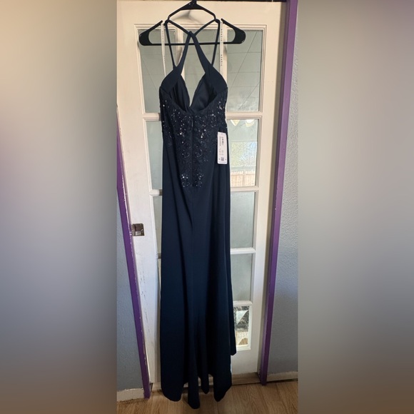 Azazie Adaly, Navy Blue dress - Picture 6 of 6